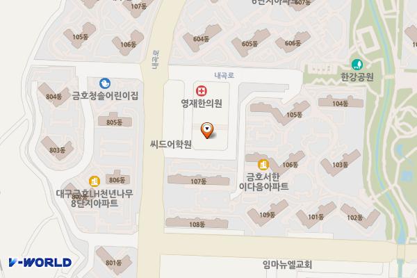 대구 굿모닝주차장(골든플라자) 위치 지도 — 대구광역시 북구 내곡로 30-1
