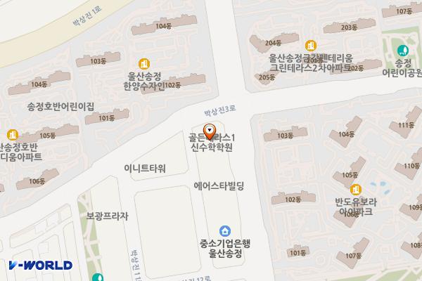 울산 골드테라스2 위치 지도 — 울산광역시 북구 화산로 123