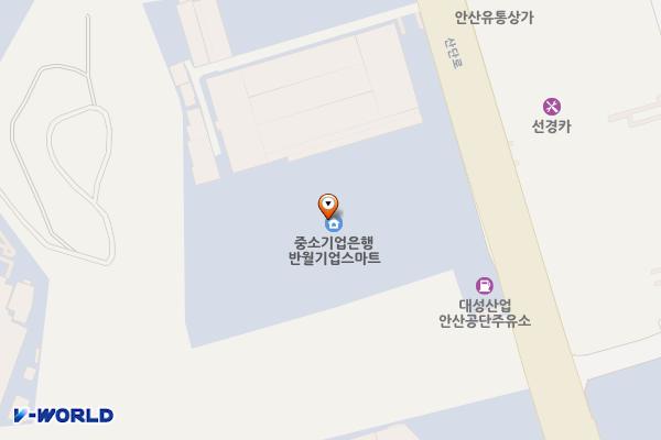 안산 리드스마트 지식산업센터 위치 지도 — 경기도 안산시 단원구 산단로 325