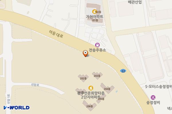 광주 구시월드 위치 지도 — 전남광주통합특별시 광산구 선운로20번길 53