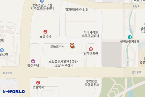 나주 엘타워 위치 지도 — 전남광주통합특별시 나주시 상야1길 20