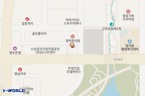 나주 선도타워 위치 지도 — 전남광주통합특별시 나주시 상야2길 22