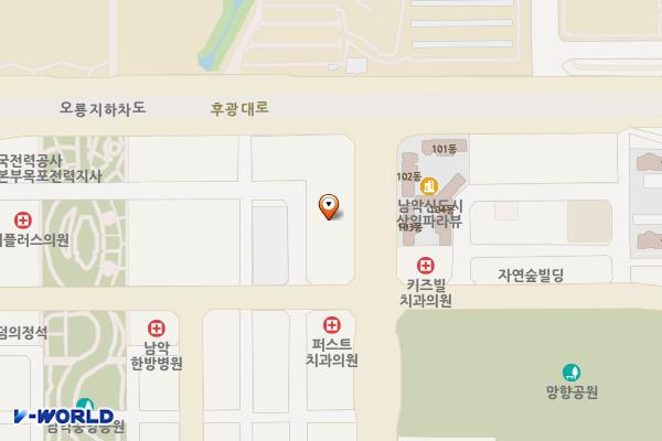 무안 뉴캐슬하이클래스 위치 지도 — 전남광주통합특별시 무안군 삼향읍 남악3로82번가길 49