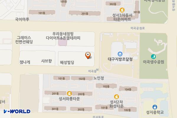 대구 미광스포렉스별관 위치 지도 — 대구광역시 달서구 이곡공원로 38
