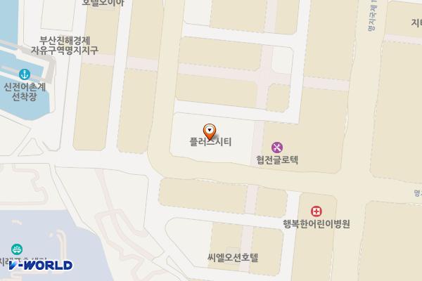 부산 플러스시티상가 위치 지도 — 부산광역시 강서구 명지국제6로 21