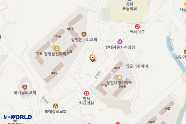 남양주 장현프라자 위치 지도 — 경기도 남양주시 진접읍 장현로 77