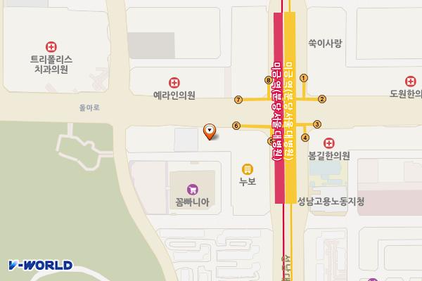 분당 MD프라자 위치 지도 — 경기도 성남시 분당구 돌마로 52