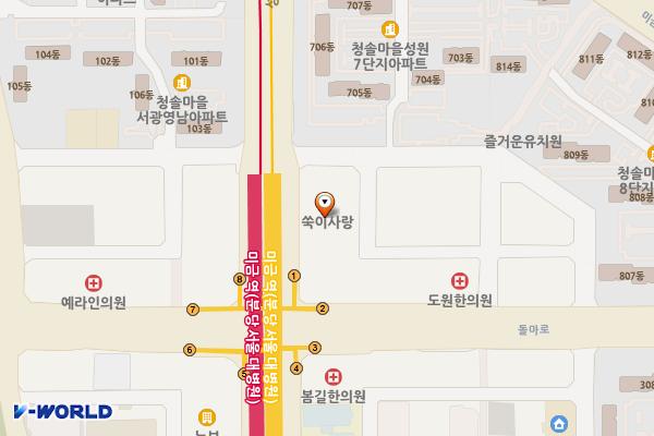 분당 미도프라자 위치 지도 — 경기도 성남시 분당구 성남대로 168