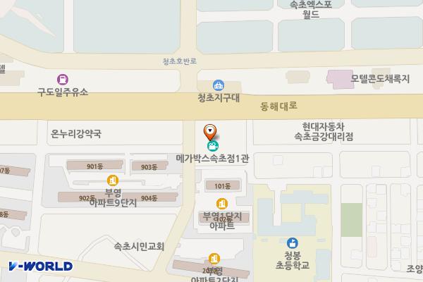 속초 신한주차복합빌딩 위치 지도 — 강원특별자치도 속초시 조양로142번길 20