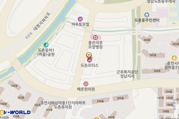 성남 도촌대덕프라자 위치 지도 — 경기도 성남시 중원구 도촌로 12