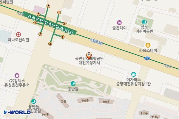 BYC 대전유성 위치 지도 — 대전광역시 유성구 계룡로 114
