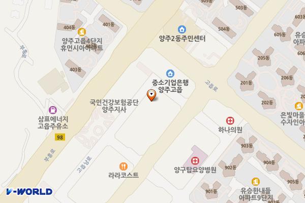 양주 드림월드 위치 지도 — 경기도 양주시 고읍남로 6-9