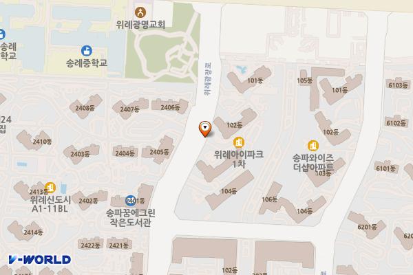 위례아이파크 애비뉴상가 위치 지도 — 서울특별시 송파구 위례광장로 136