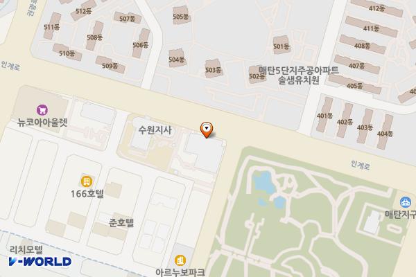 수원 경기문화재단 위치 지도 — 경기도 수원시 팔달구 인계로 178