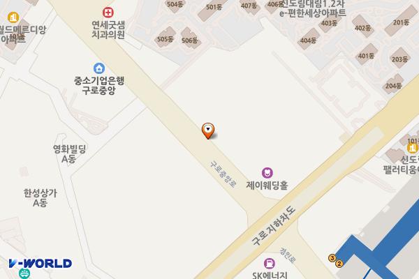 구로 공구상업단지조합 위치 지도 — 서울특별시 구로구 구로중앙로 198