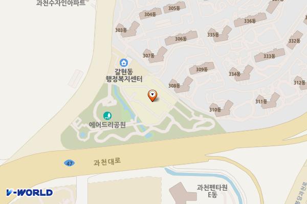 과천시정보과학도서관 위치 지도 — 경기도 과천시 중앙로 24