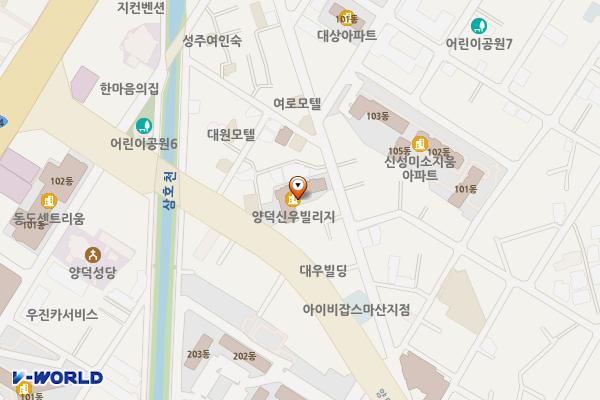 창원 신우빌리지 위치 지도 — 경상남도 창원시 마산회원구 합성옛길 35