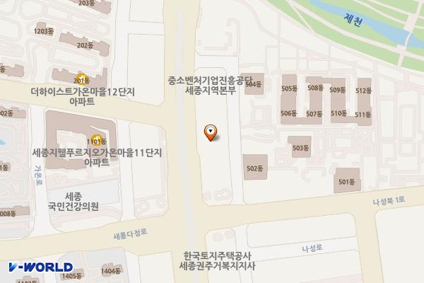 세종 노블비즈니스타운 위치 지도 — 세종특별자치시 한누리대로 312