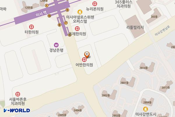 하남 미사에스비비즈타워 위치 지도 — 경기도 하남시 미사강변동로 72