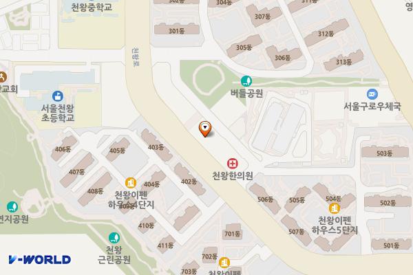 구로 천왕센타프라자 위치 지도 — 서울특별시 구로구 천왕로 36