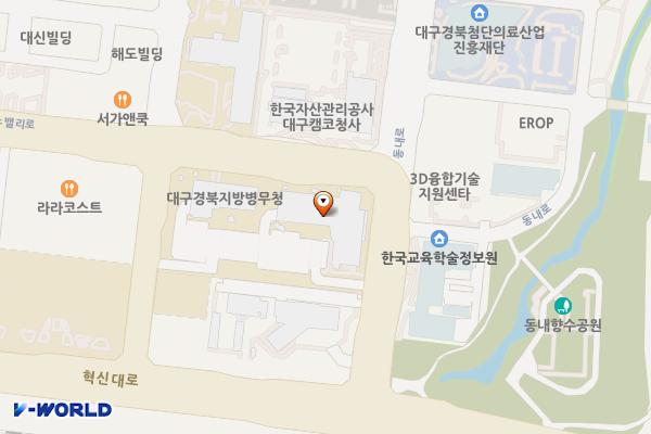 대구 경북지방병무청 위치 지도 — 대구광역시 동구 동내로 63