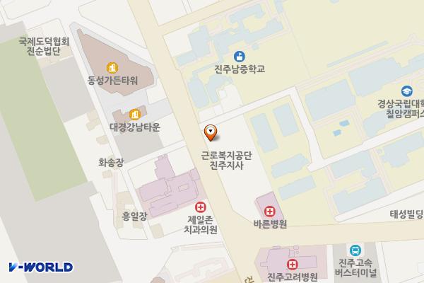 진주 바른병원 위치 지도 — 경상남도 진주시 진주대로 890