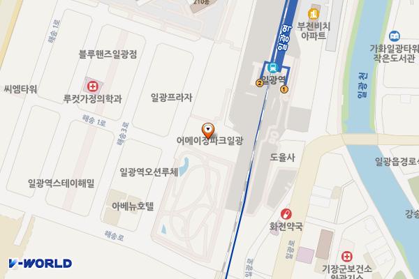 부산 일광역에코테라스상가 위치 지도 — 부산광역시 기장군 일광읍 해송4로 16