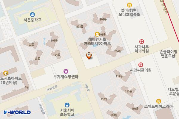 서초 릿타워 위치 지도 — 서울특별시 서초구 사임당로 157