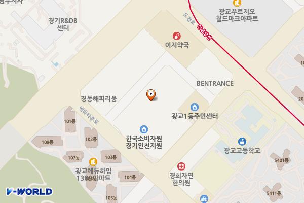 광교 하이니티 위치 지도 — 경기도 수원시 영통구 에듀타운로106번길 16