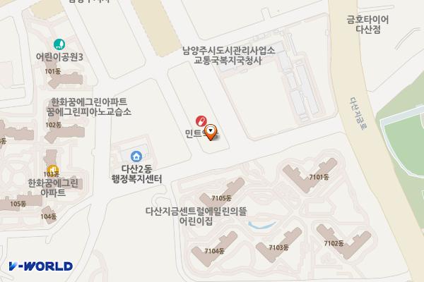 남양주 다산강산타워 위치 지도 — 경기도 남양주시 다산지금로16번길 87