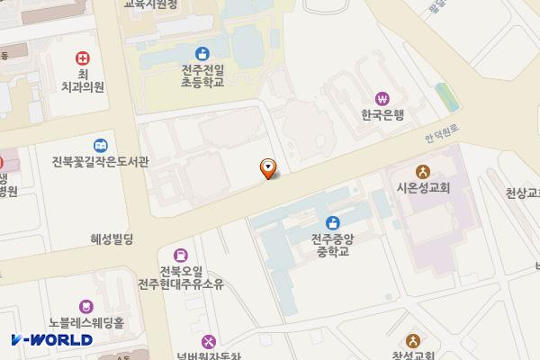 전주 교육문화회관 위치 지도 — 전북특별자치도 전주시 덕진구 안덕원로 71