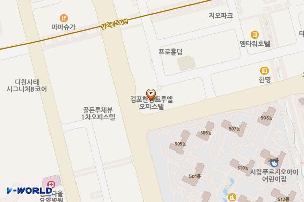 김포 한강트루엘 위치 지도 — 경기도 김포시 김포한강10로 170
