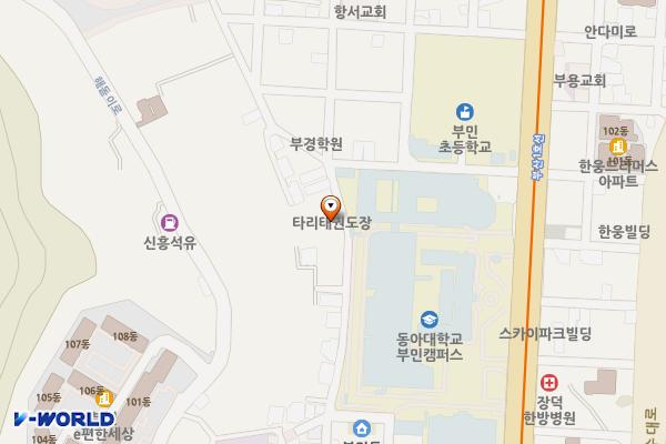 동아대학교 부민캠퍼스 위치 지도 — 부산광역시 서구 고운들로35번길 12