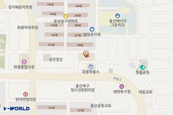 탑마트 화봉점 위치 지도 — 울산광역시 북구 화봉로 79