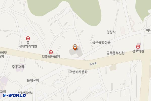 옥룡 버드나무길 공영주차장 위치 지도 — 충청남도 공주시 옥룡동 296