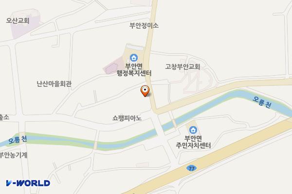 부안면 공영주차장 위치 지도 — 전북특별자치도 고창군 부안면 인촌로 1256