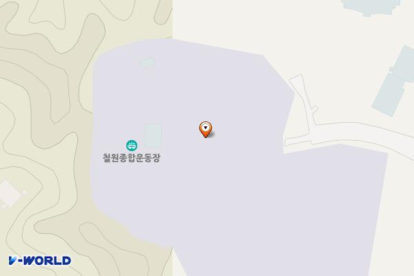 철원종합운동장 주차장 위치 지도 — 강원특별자치도 철원군 갈말읍 갈말로 53-1