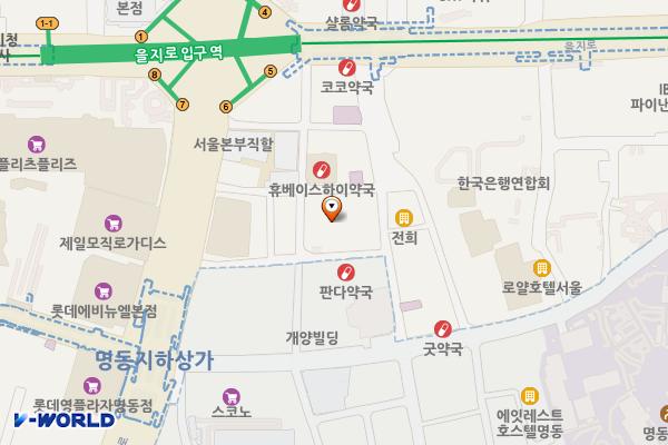 명동 아르누보센텀 위치 지도 — 서울특별시 중구 명동7길 21