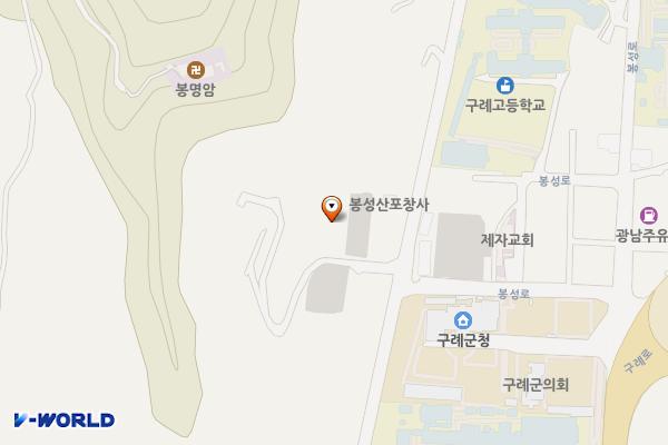 구례군청 제2주차장 위치 지도 — 전남광주통합특별시 구례군 구례읍 학교길 39-8