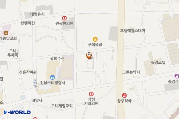 구례군 상설시장 주변 위치 지도 — 전남광주통합특별시 구례군 구례읍 봉동리 388