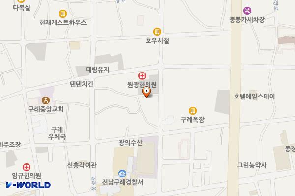 구례군 (구.한성제재소) 위치 지도 — 전남광주통합특별시 구례군 구례읍 구례1길 53-12