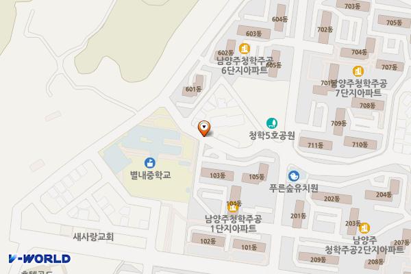 별내면 노상제6 위치 지도 — 경기도 남양주시 별내면 청학리 358-10