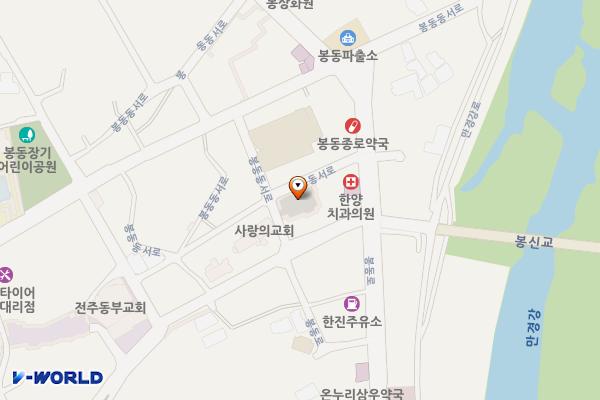 봉동생강골시장 위치 지도 — 전북특별자치도 완주군 봉동읍 장기리 219-11
