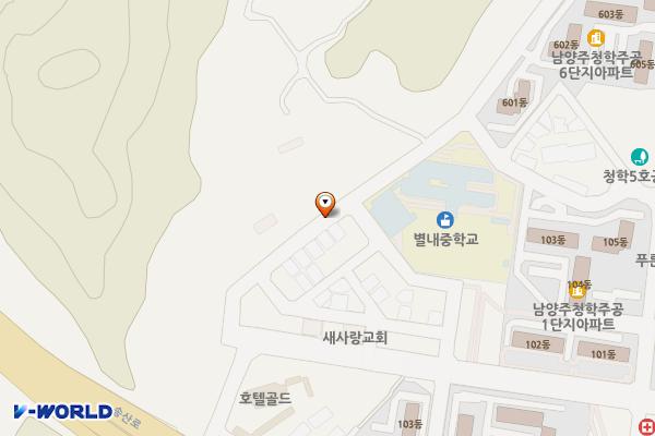 별내면 노상제5 위치 지도 — 경기도 남양주시 별내면 청학리 421-1