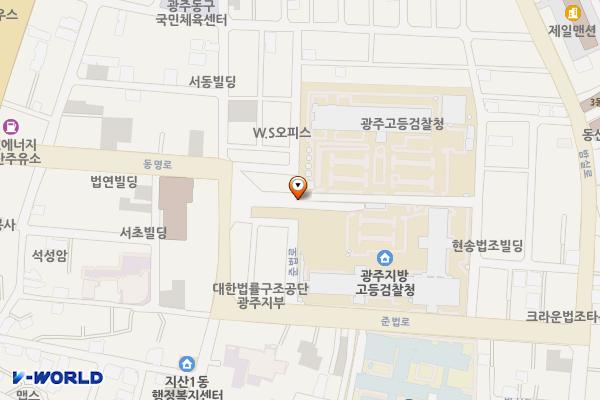 광주고등법원 위치 지도 — 전남광주통합특별시 동구 준법로 7-12