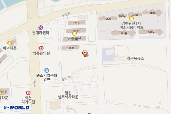 우리마트 영천점 위치 지도 — 경상북도 영천시 완산로 64-34