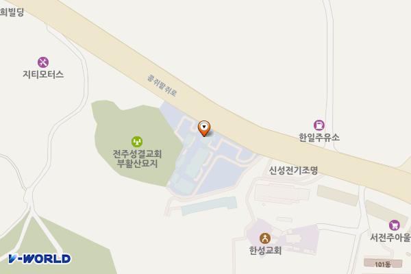 (재)전북연구원 위치 지도 — 전북특별자치도 전주시 완산구 콩쥐팥쥐로 1696