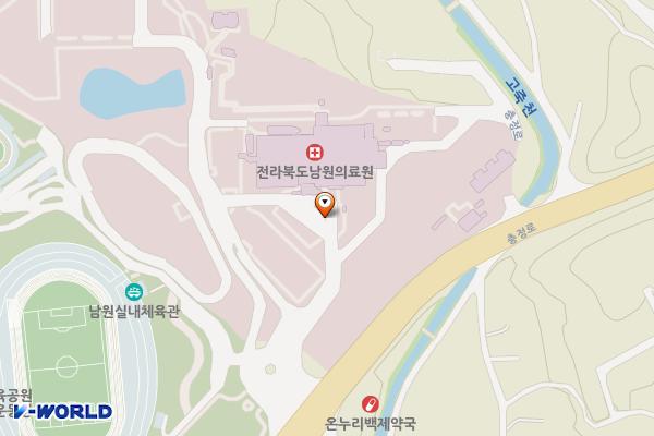 전라북도 남원의료원 위치 지도 — 전북특별자치도 남원시 충정로 365