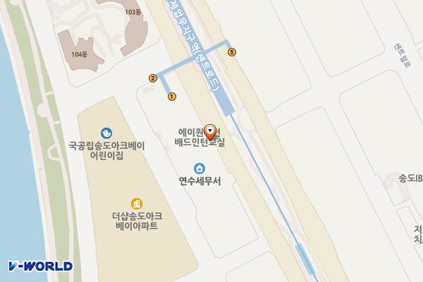 인천 송도센트로드 위치 지도 — 인천광역시 연수구 인천타워대로 323