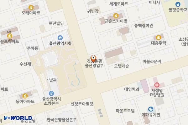울산 경남은행울산영업부 위치 지도 — 울산광역시 남구 중앙로 202